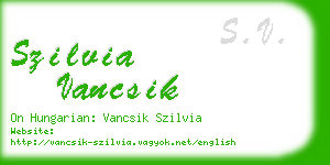 szilvia vancsik business card